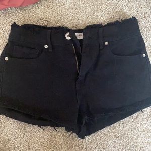 bullhead high waisted black shorts size 3